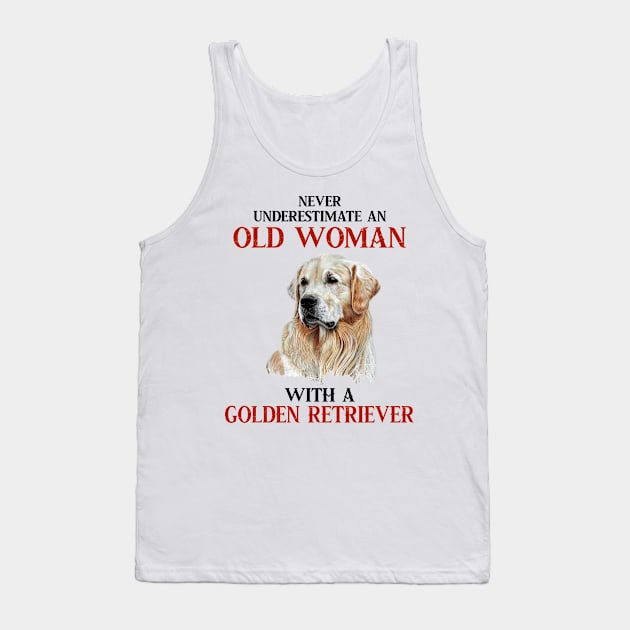 Never Underestimate an old woman tshirt funny gift t-shirt Tank Top by American Woman